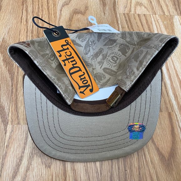 VON DUTCH TAN PANEL BASEBALL CAP HAT OS never even got to wear it - Picture 9 of 9